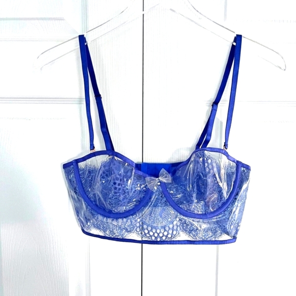 Savage x Fenty Hyper Real Lace and Vinyl Bustier - Picture 1 of 2